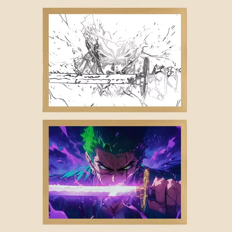 Anime Led Işıklı Tablo